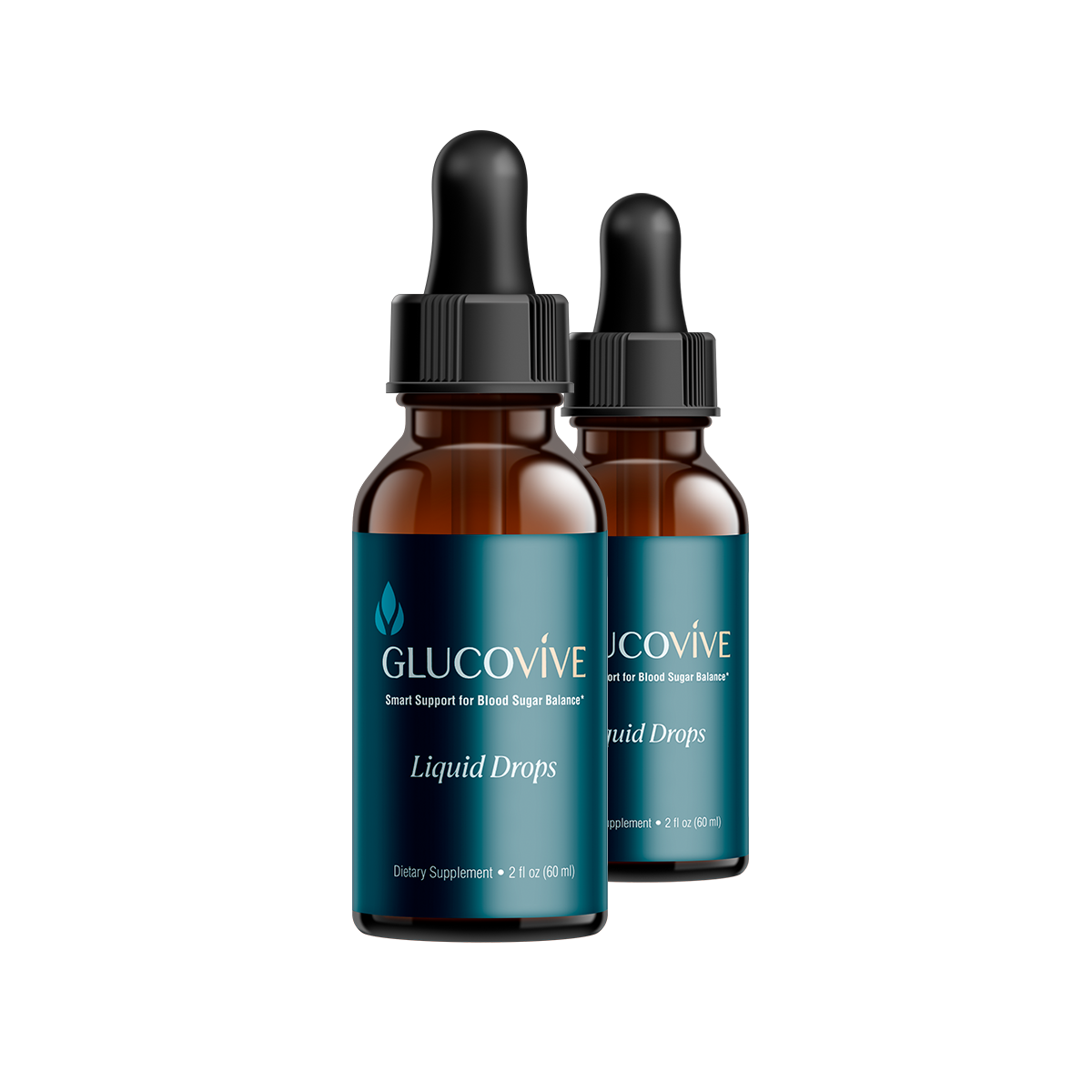 Glucovive Drops supplement bottles