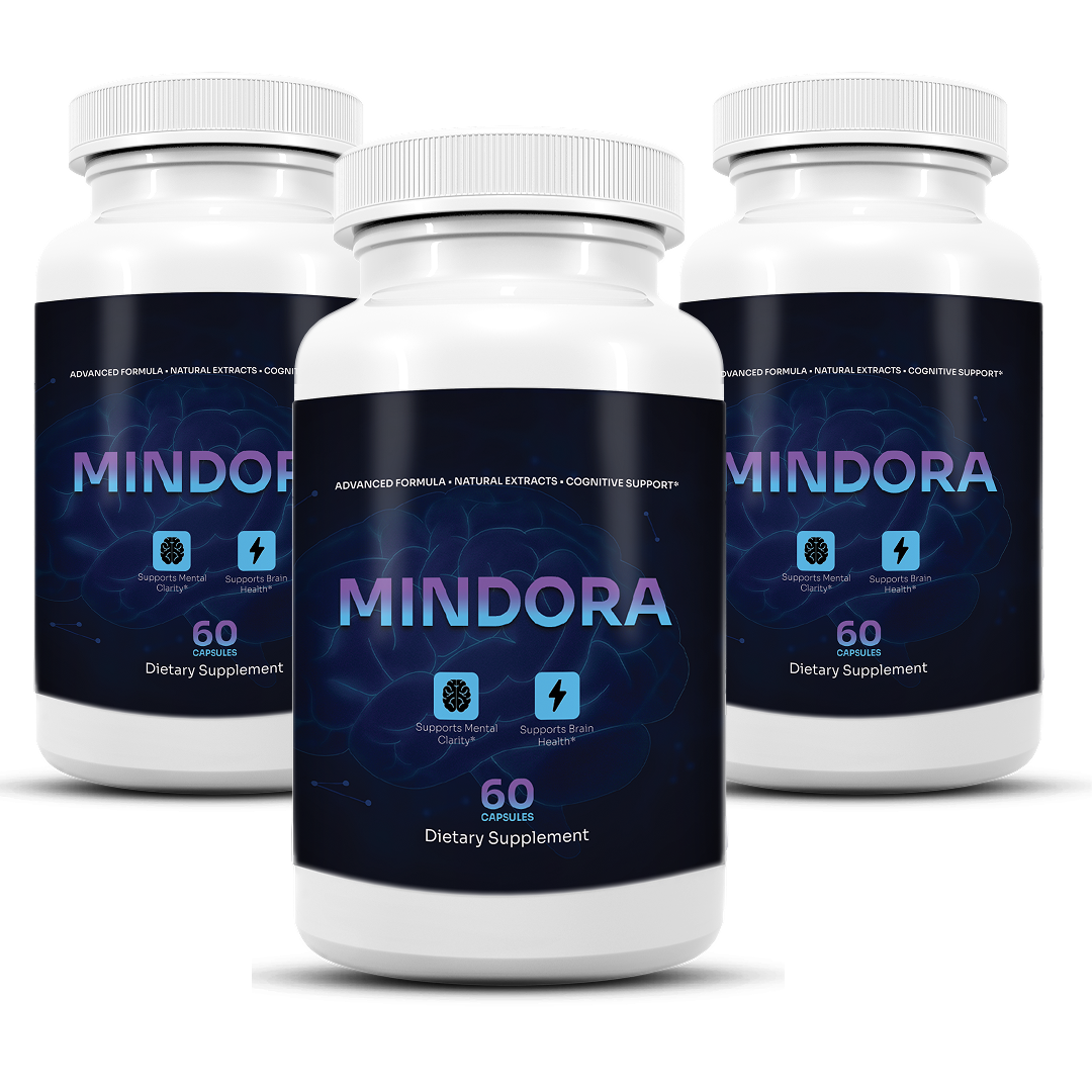 Mindora Capsules — cognitive supplement bottles