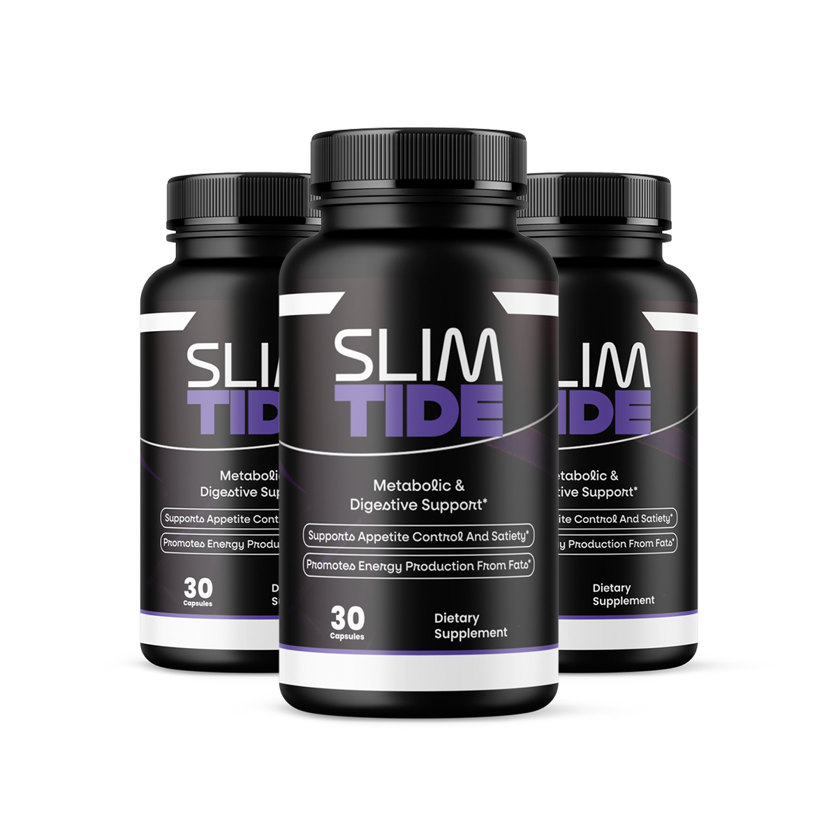 SlimTide — natural weight management supplement bottles